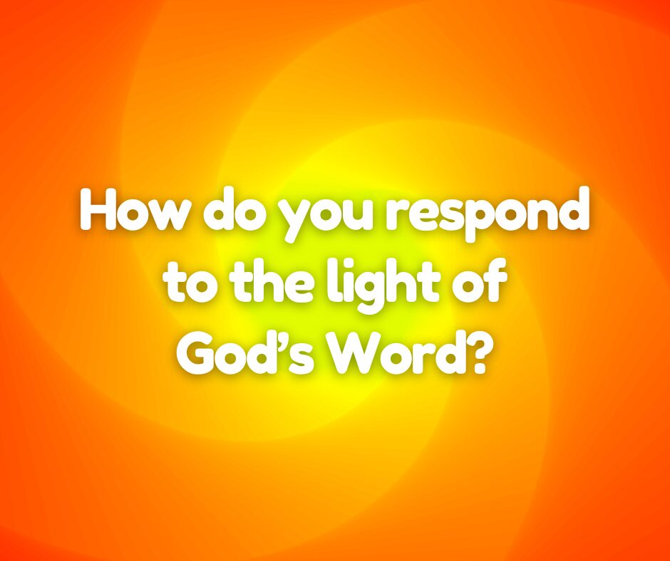 _How do you respond to the light of God’s Word