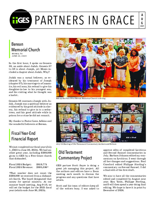 Partners in Grace Cover - August 2024