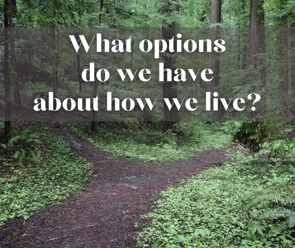 What options do we have about how we live