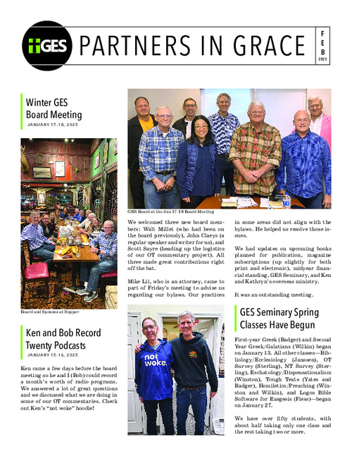 Partners in Grace Cover - February 2025