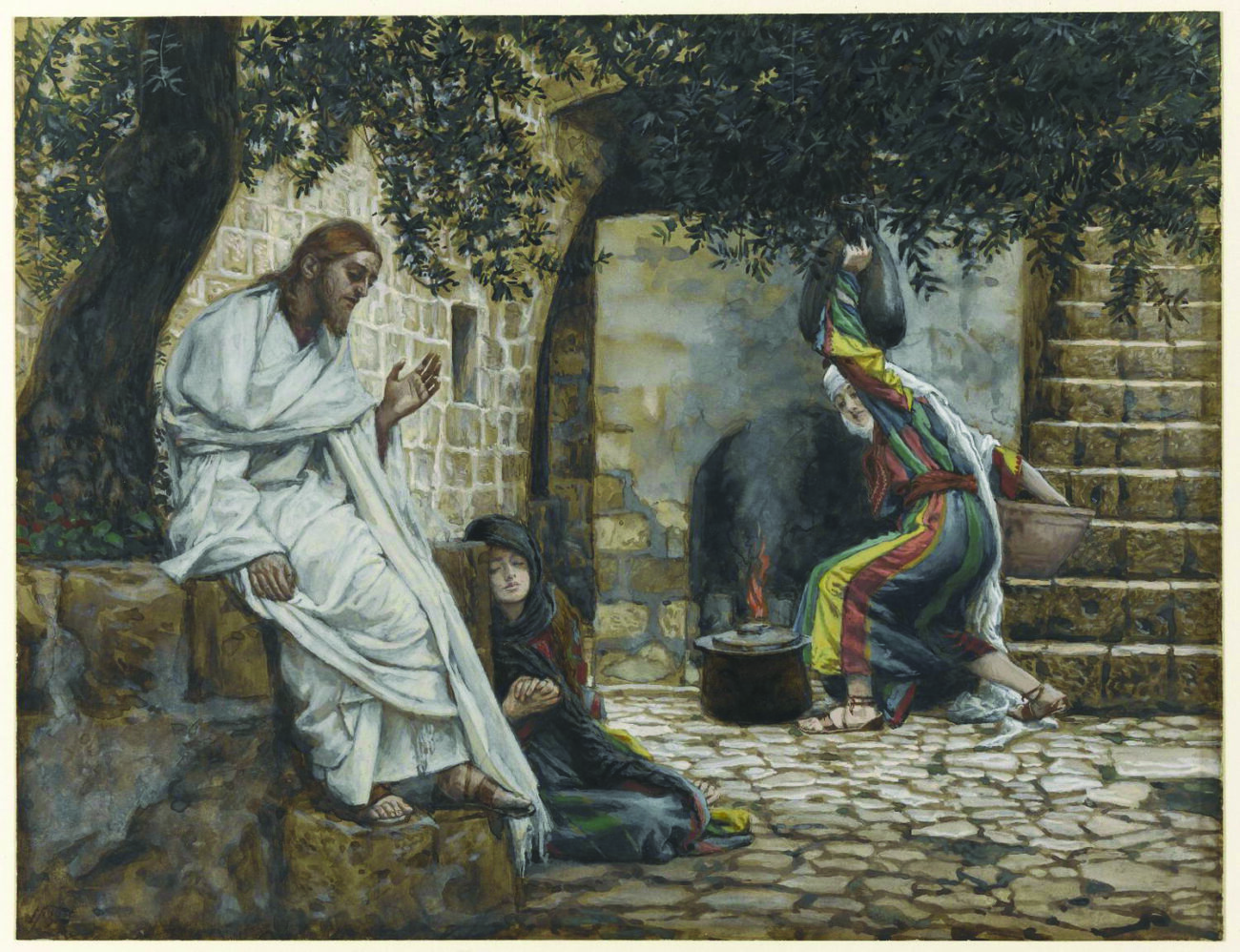 Mary at Jesus feet