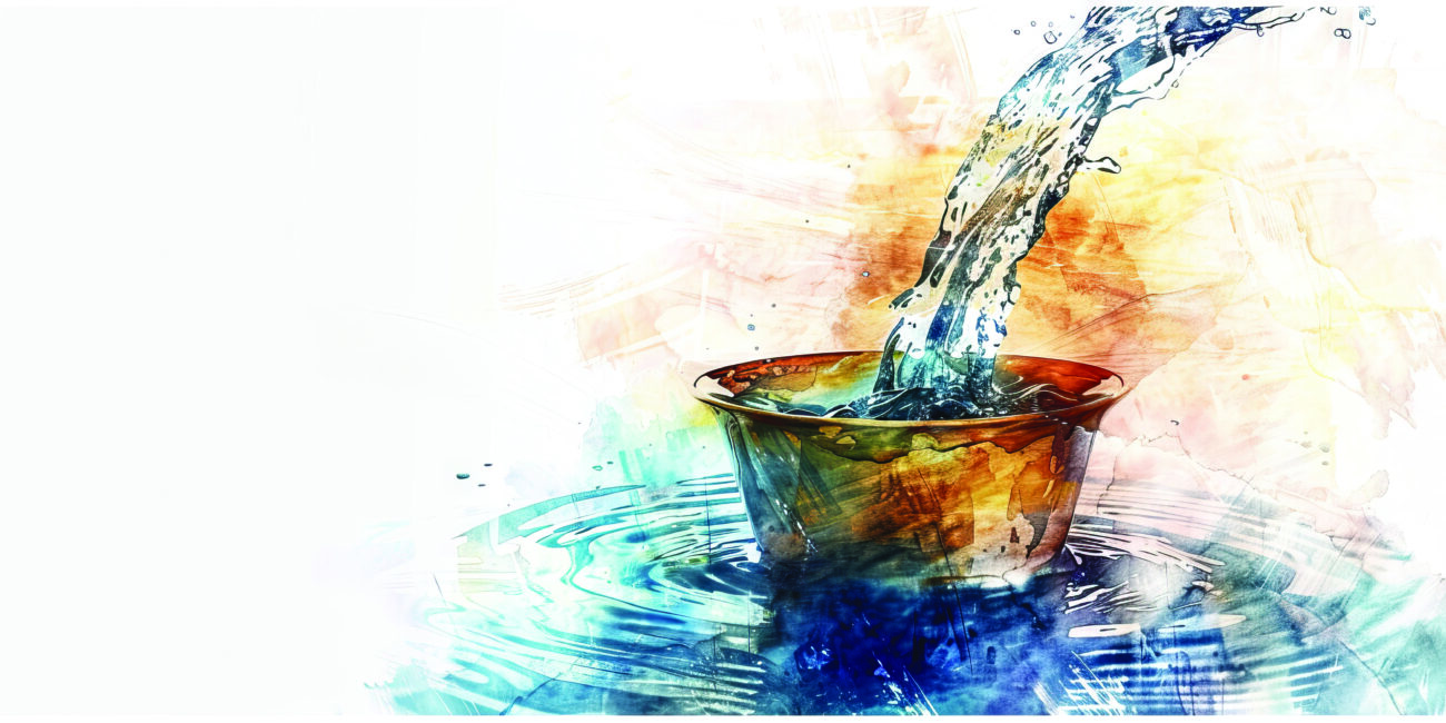 Living Water: The Flowing Stream and Cup - Visualize Jesus with